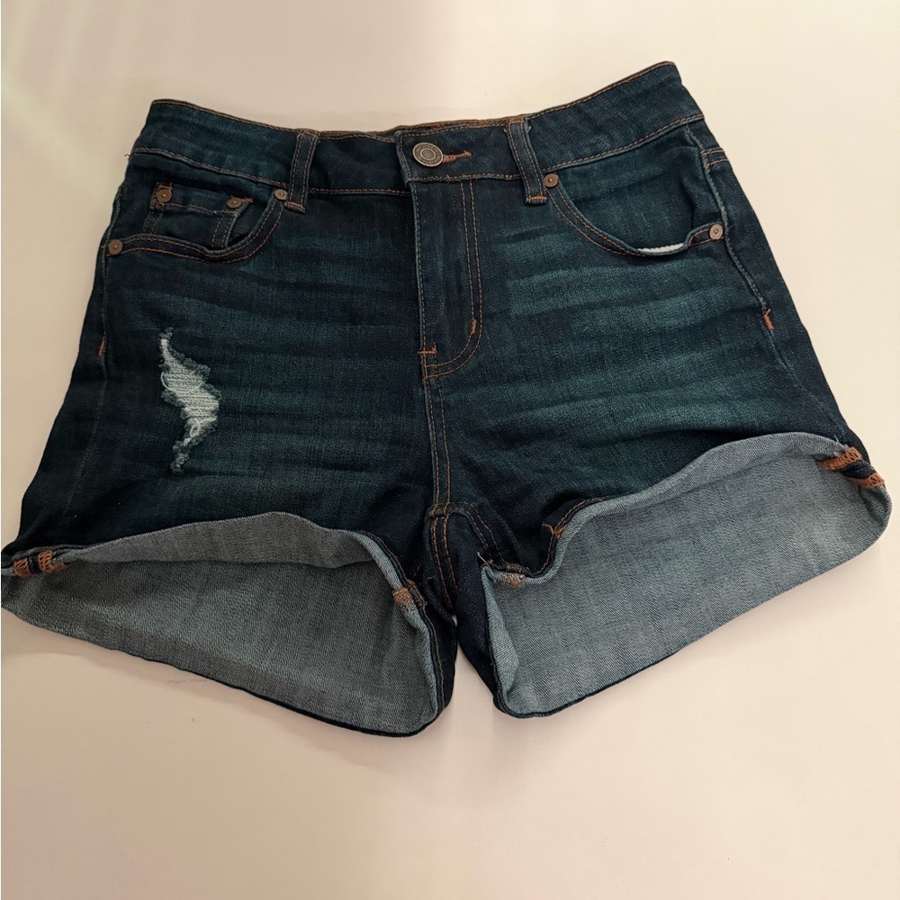 Indigo Rein Dark Blue Jean Shorts